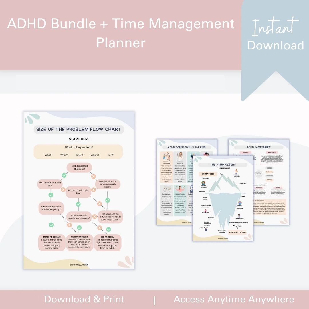 ADHD Bundle + Time Management Planner - Counselor Sarah